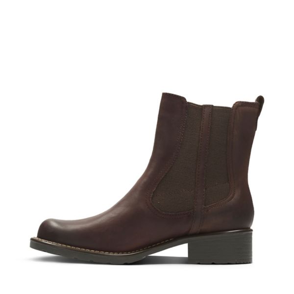 Clarks Womens Orinoco Club Ankle Boots Burgundy | UK-1379405